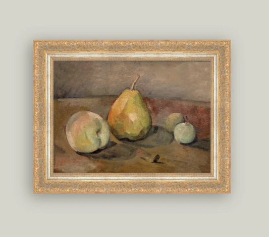 Pears and Apples Framed Antique Inspired Art | By Luxe B Co. 