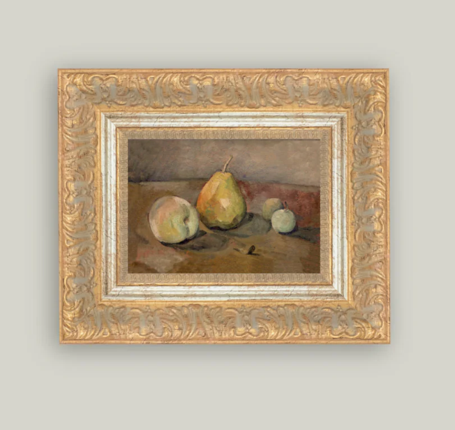 Pears and Apples Framed Antique Inspired Art | By Luxe B Co.