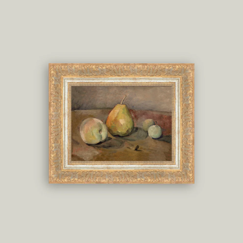 Pears and Apples Framed Antique Inspired Art | By Luxe B Co.