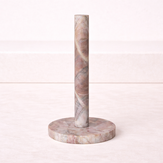 Pink Marble Paper Towel Holder | By Luxe B Co.