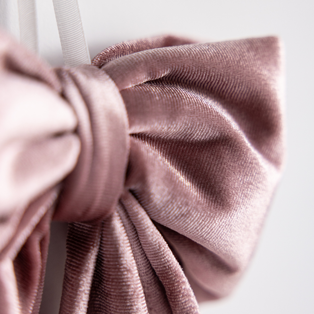 Pink Velvet Fabric Bows By Luxe B Co.