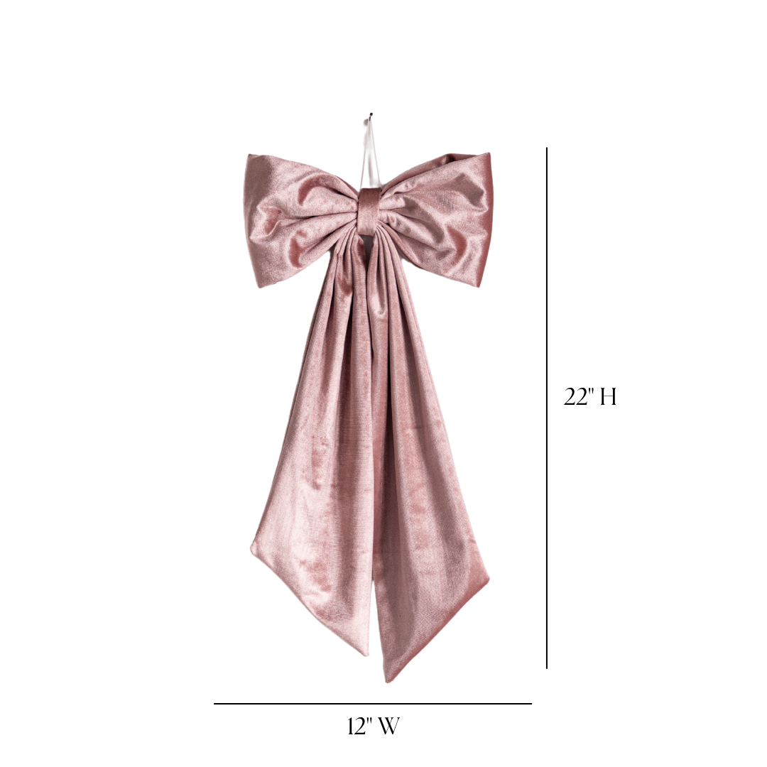 Pink Velvet Fabric Bows By Luxe B Co.