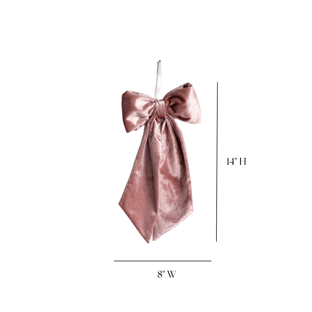 Pink Velvet Fabric Bows Pink Velvet Fabric Bows