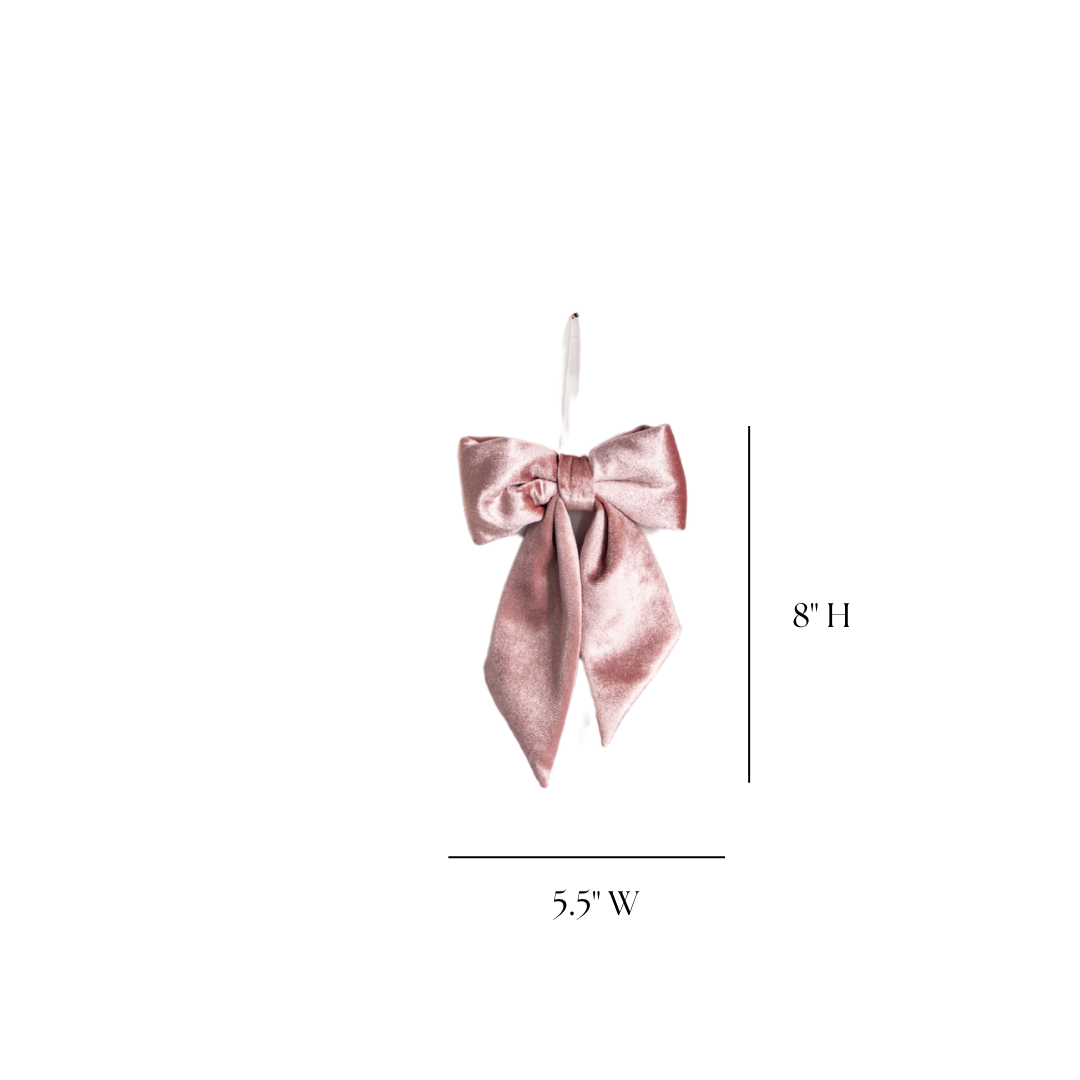 Pink Velvet Fabric Bows By Luxe B Co.