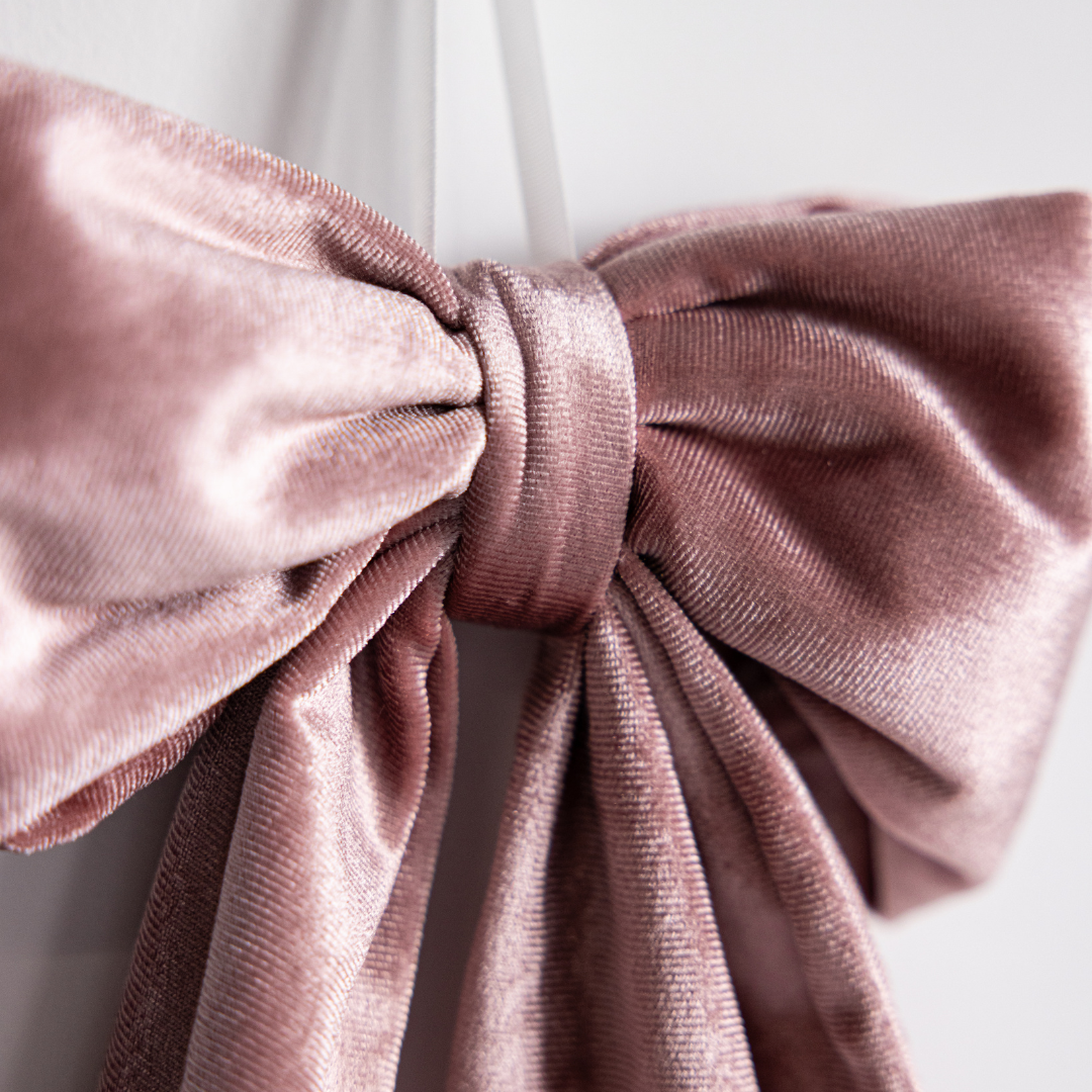 Pink Velvet Fabric Bows By Luxe B Co.