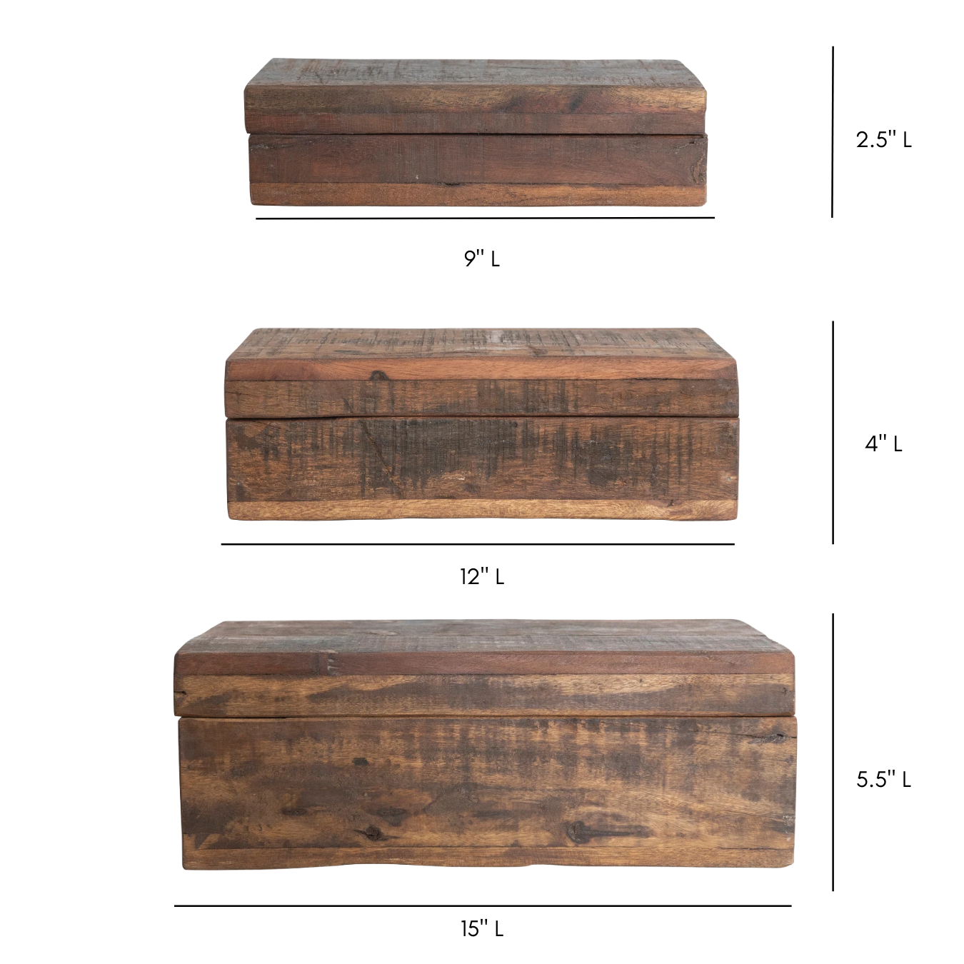 Reclaimed Wood Boxes | By Luxe B Co.