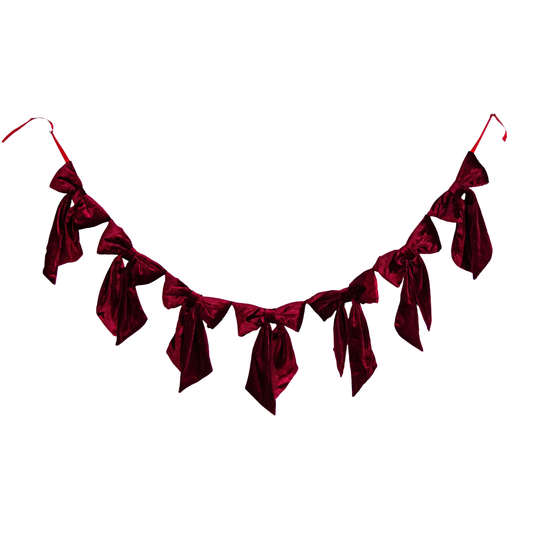 Red Velvet Bow Garland | By Luxe B Co.