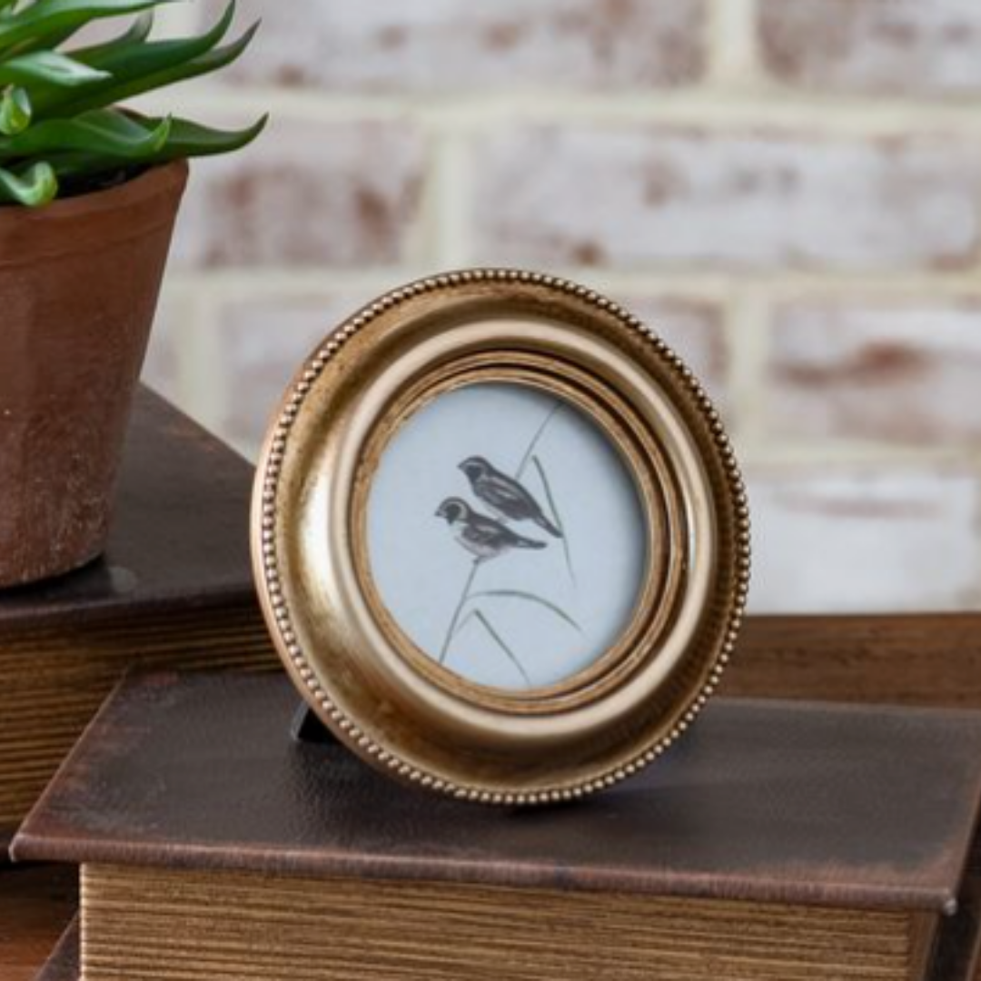 Round Resin Beaded Photo Frame | By Luxe B Co.