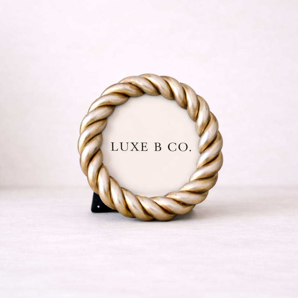 Round Resin Rope Photo Frame | By Luxe B Co.