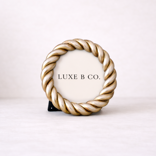 Round Resin Rope Photo Frame | By Luxe B Co.