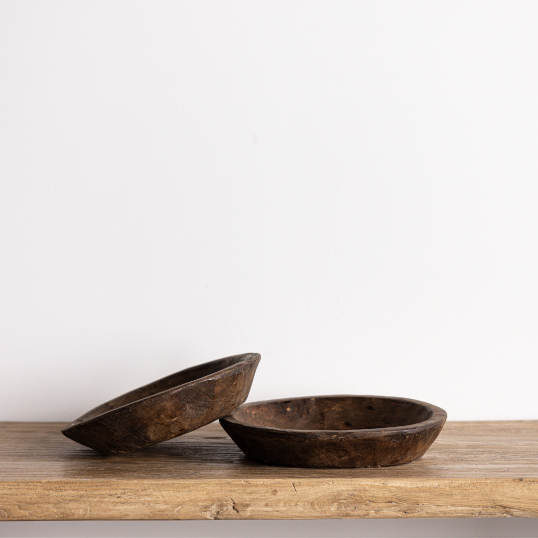 Round Wooden Bread Bowl | By Luxe B Co. 