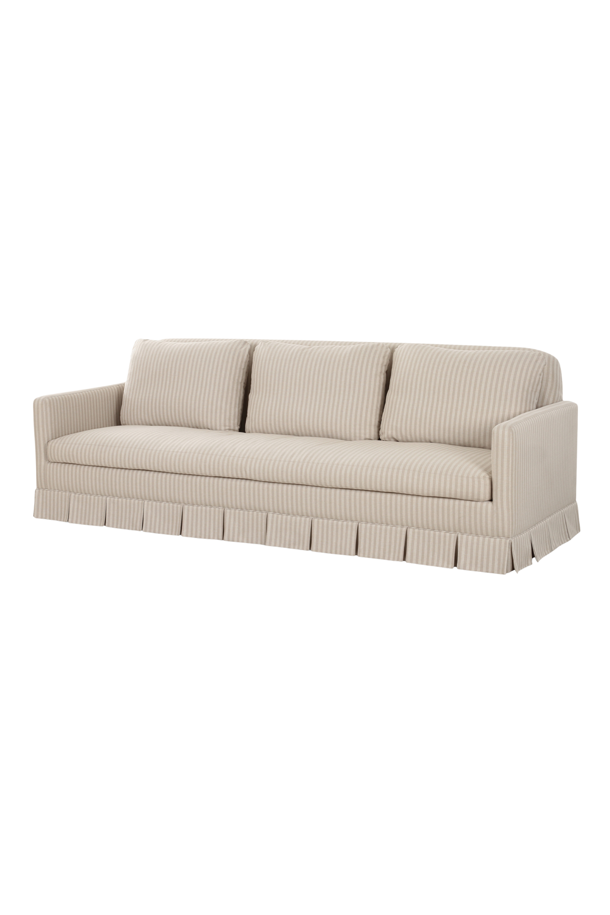 Rowan Beige Striped Sofa | By Luxe B Co.