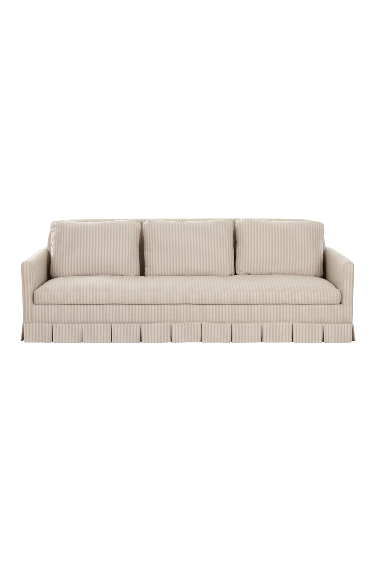 Rowan Beige Striped Sofa | By Luxe B Co.