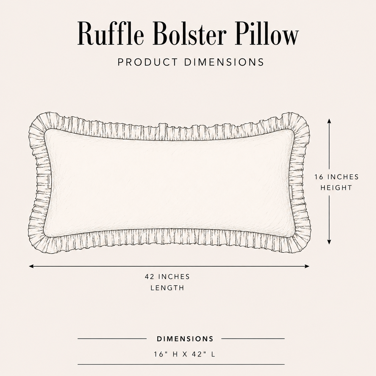 Ruffle Bolster Cover Olive Stripes - Luxe B Co