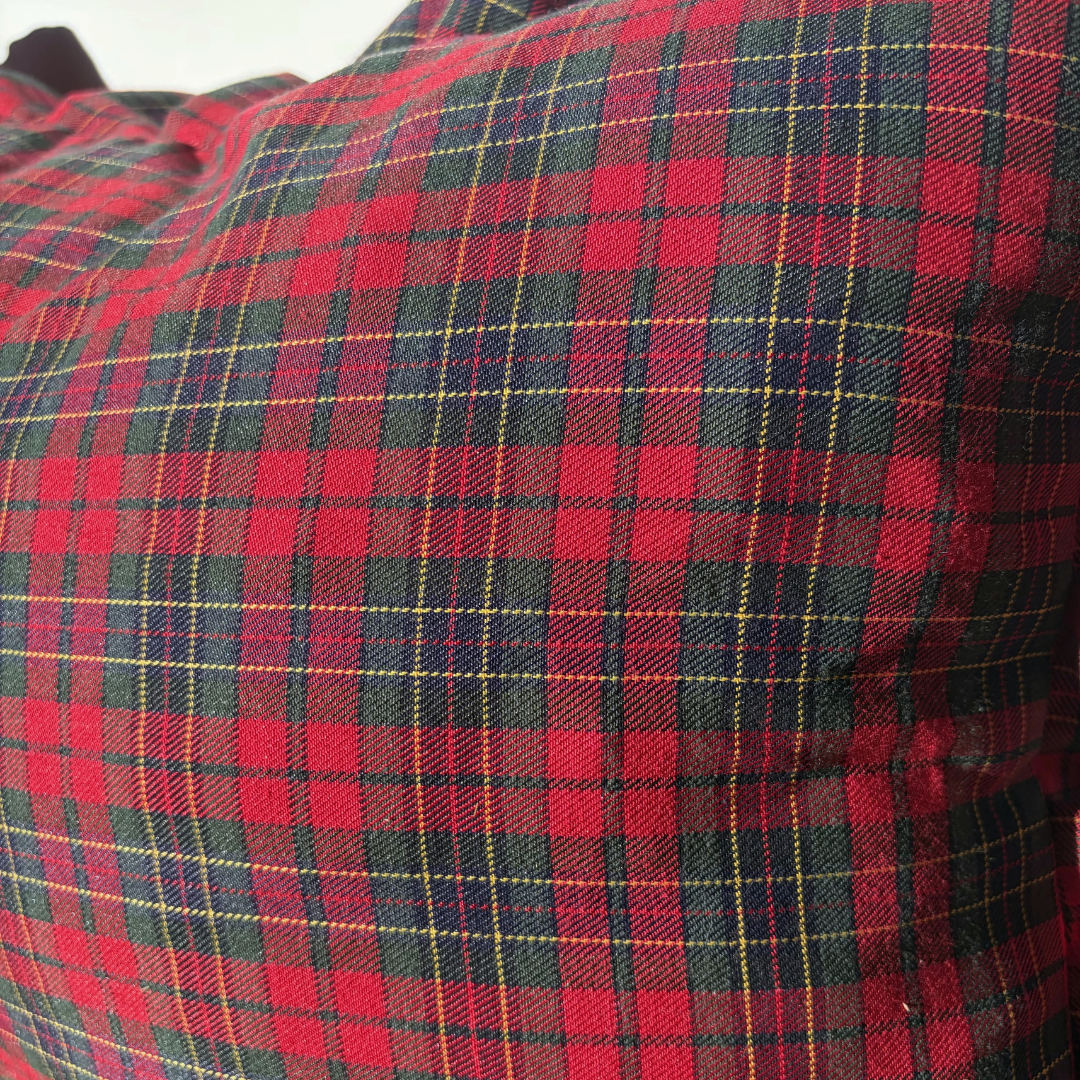 Ruffle Lumbar Pillow Sham Red Plaid By Luxe B Co. 