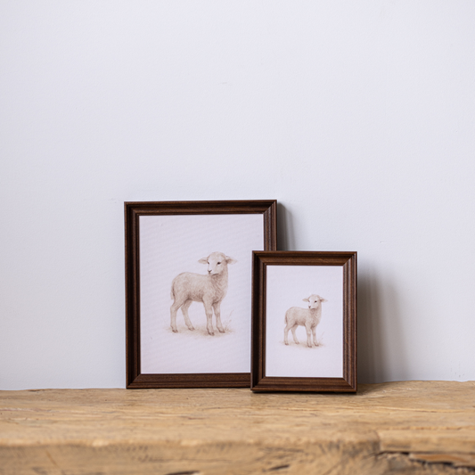 Little Meadow Lamb | Antique Inspired Classic Westbury Framed Art