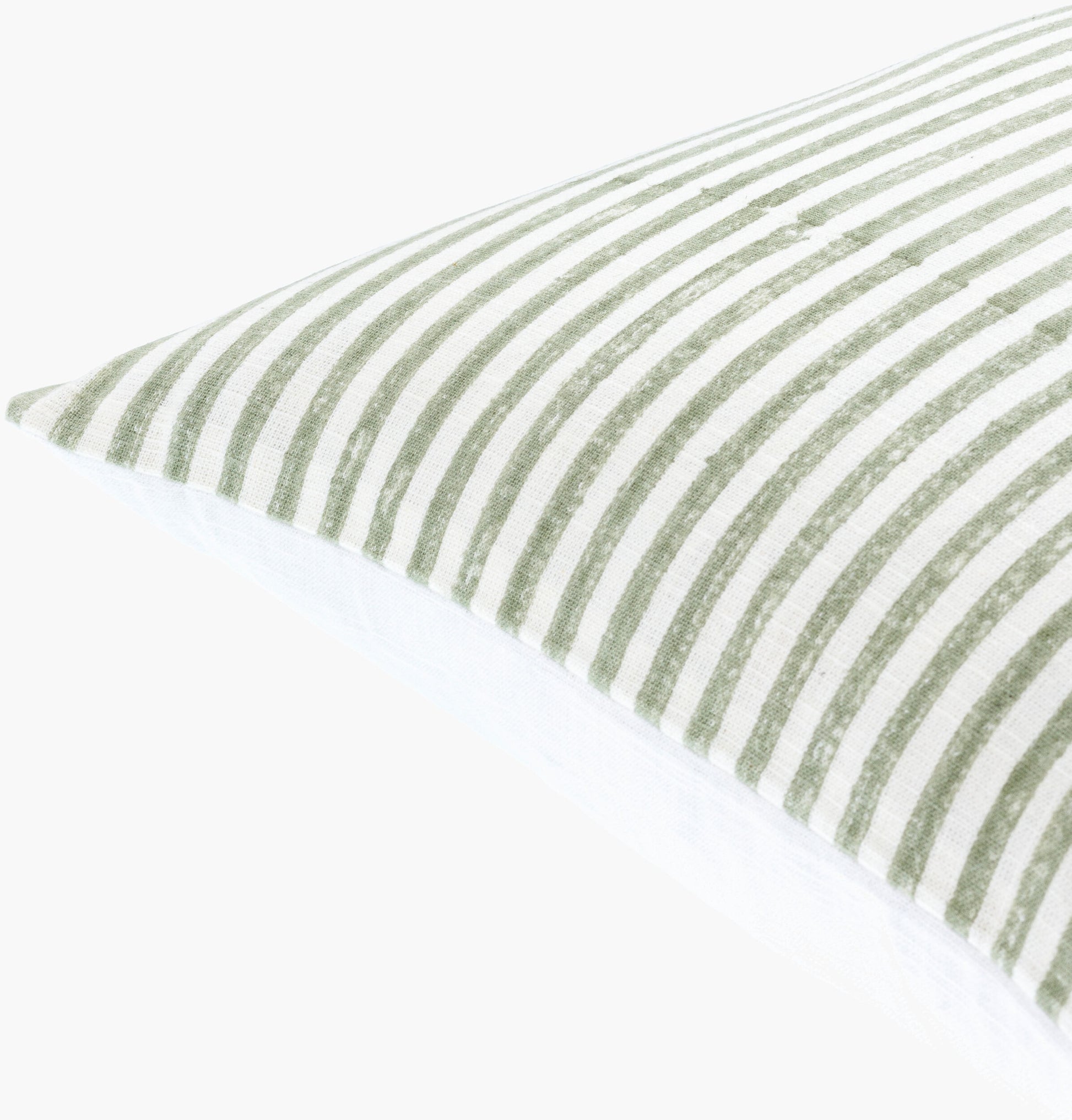 Sage Green Striped Pillow | By Luxe B Co.