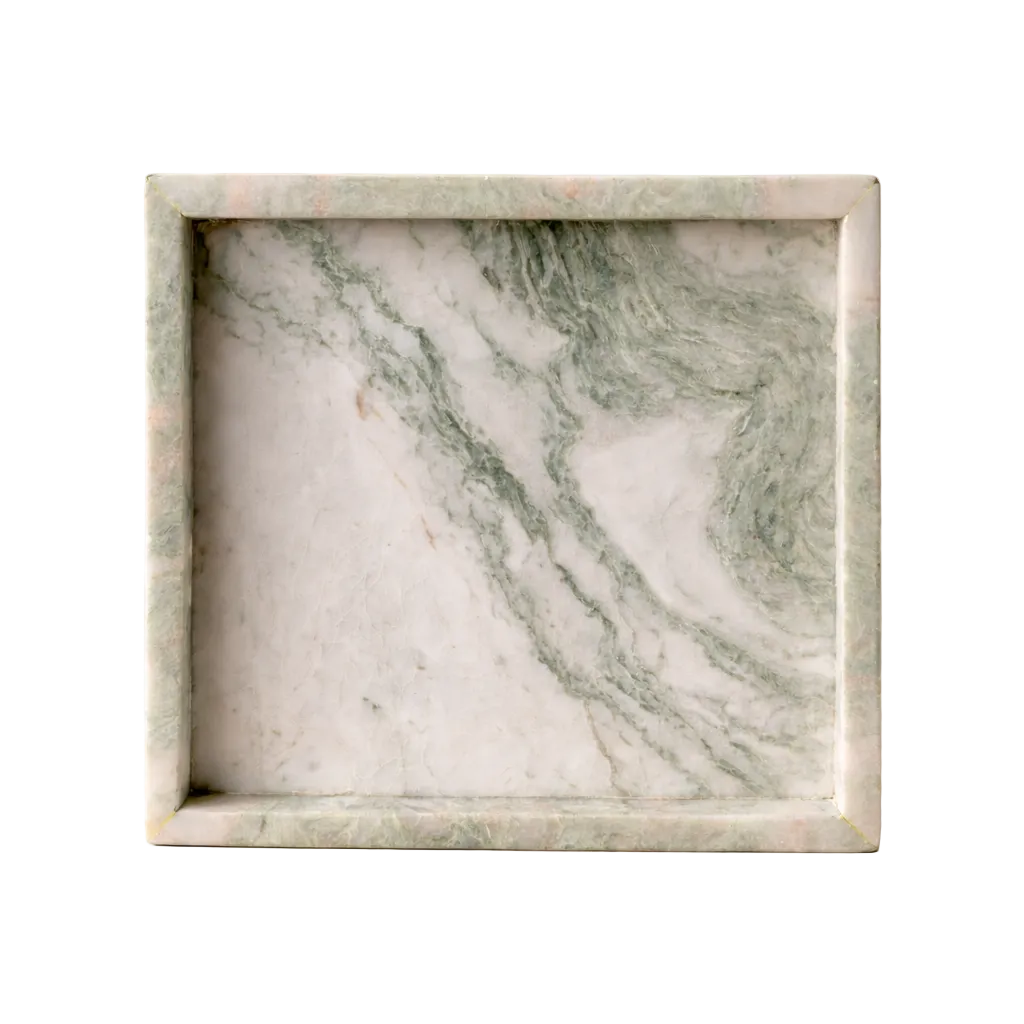 Sage Green Marble Square Tray | By Luxe B Co
