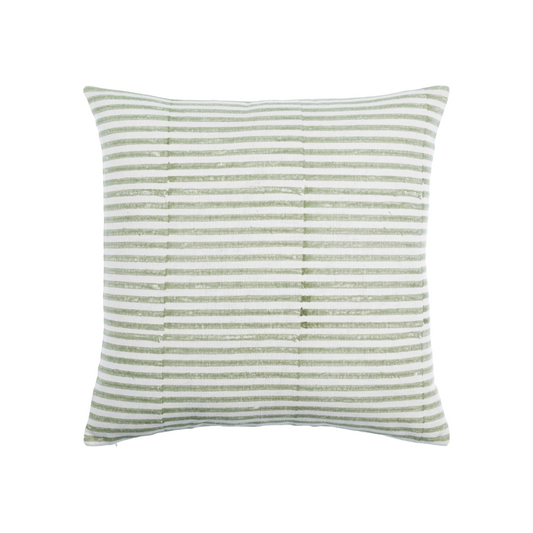 Sage Green Striped Pillow | By Luxe B Co.