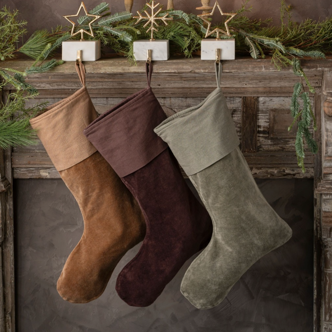 Sage Green Velvet Stocking | By Luxe B Co 
