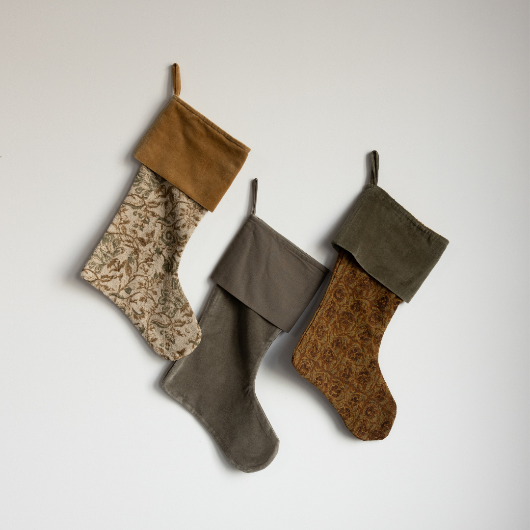 Sage Green Velvet Stocking | By Luxe B Co 