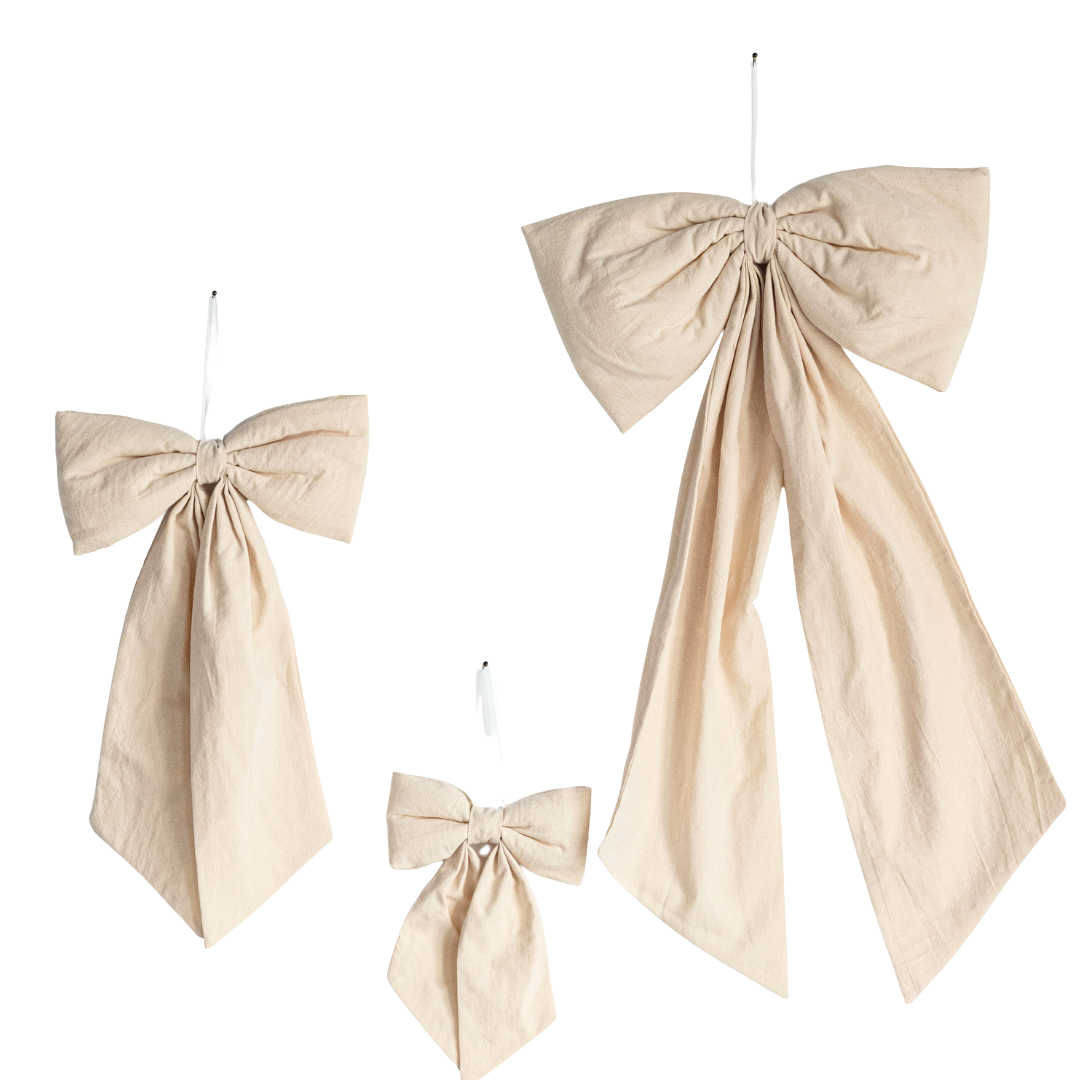Sand Linen Fabric Bows | By Luxe B Co.