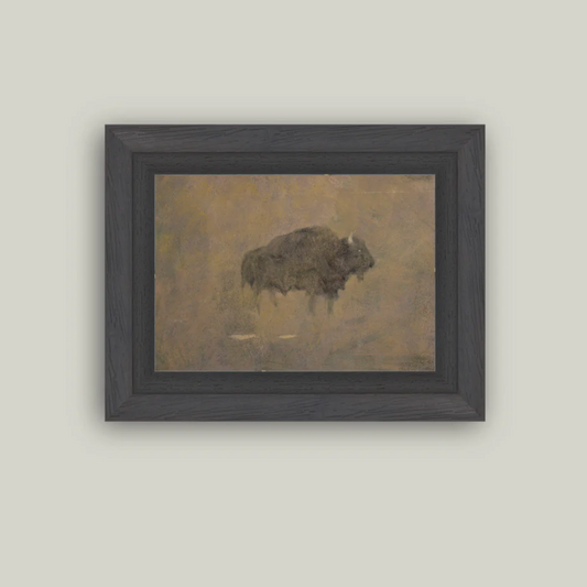 Sandstorm Buffalo Framed Antique Inspired Art | By Luxe B Co. 