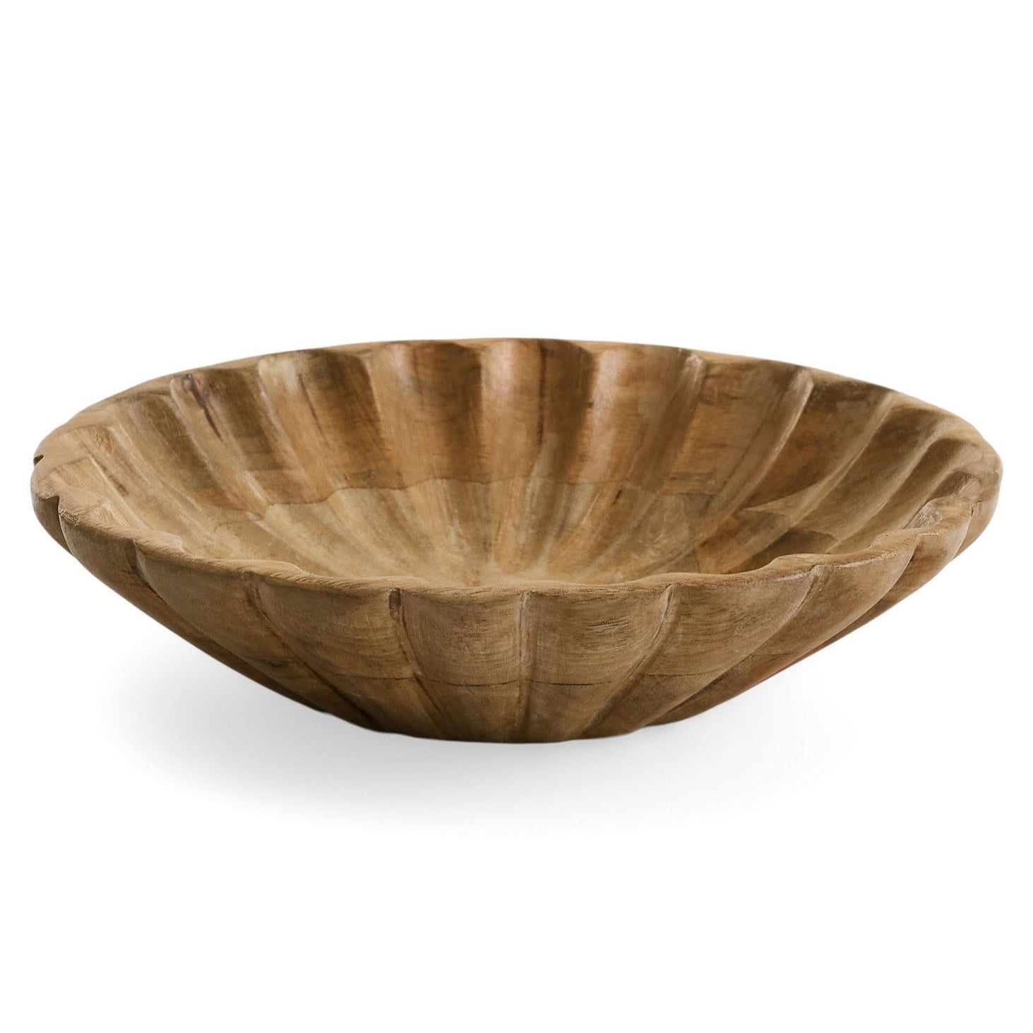 Scallop Mango Wood Bowl | By Luxe B Co.