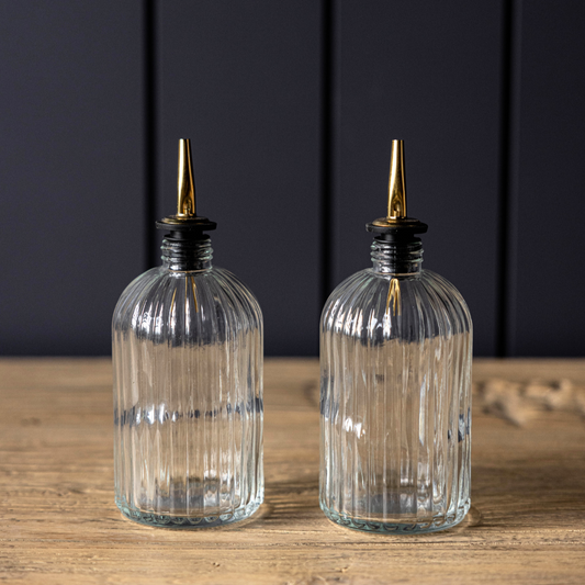 Scallop Olive Oil & Vinegar Glass Bottles | By Luxe B Co.
