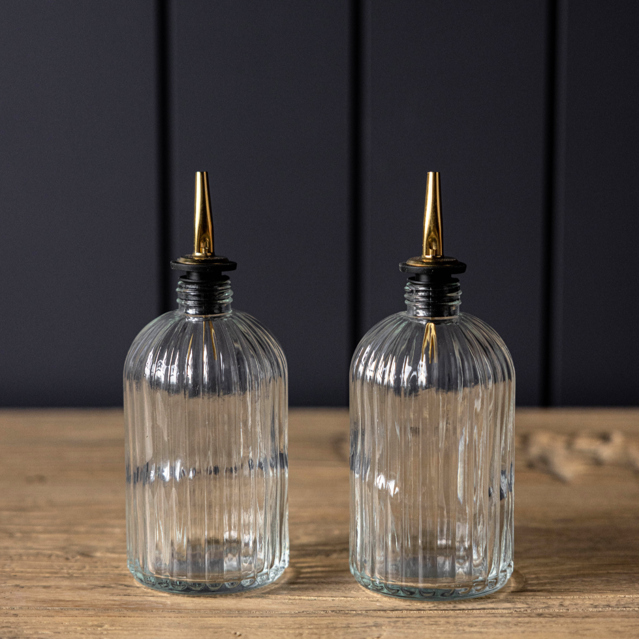 Scallop Olive Oil & Vinegar Glass Bottles | By Luxe B Co.