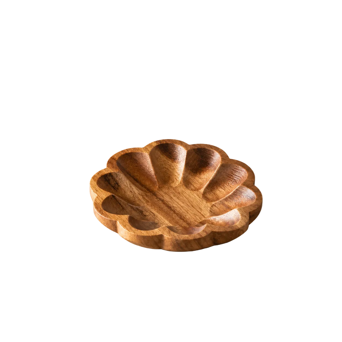 Scalloped Wooden Bowl By Luxe B Co. 