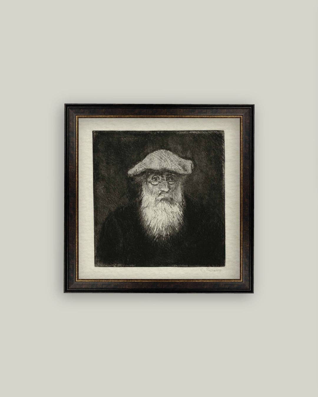 Self Portrait by Camille Pissarro Framed Antique Art - Luxe B Co