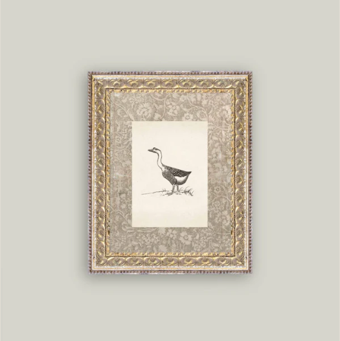 Single Goose Framed Antique Inspired Art | By Luxe B Co. 