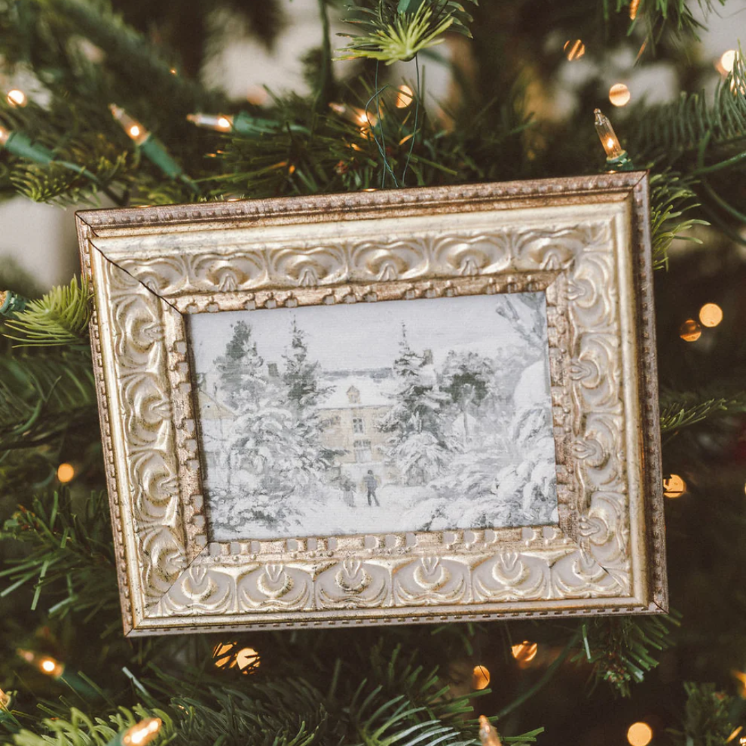 Snowy Stroll Framed Antique Inspired Art | By Luxe B Co