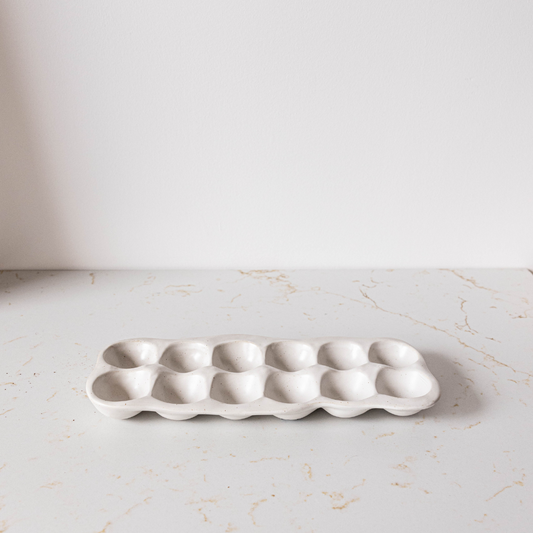 Speckled Ceramic Egg Holder | By Luxe B Co 