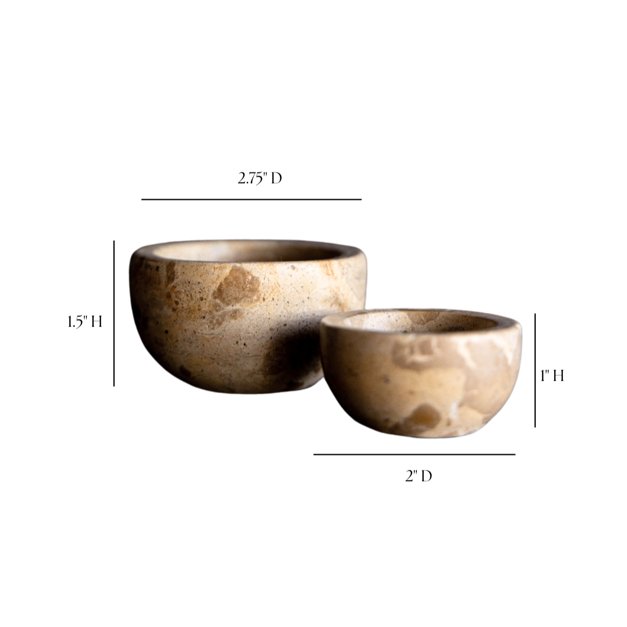 Stone Turned Chocolate Marble Dishes | By Luxe B Co. 