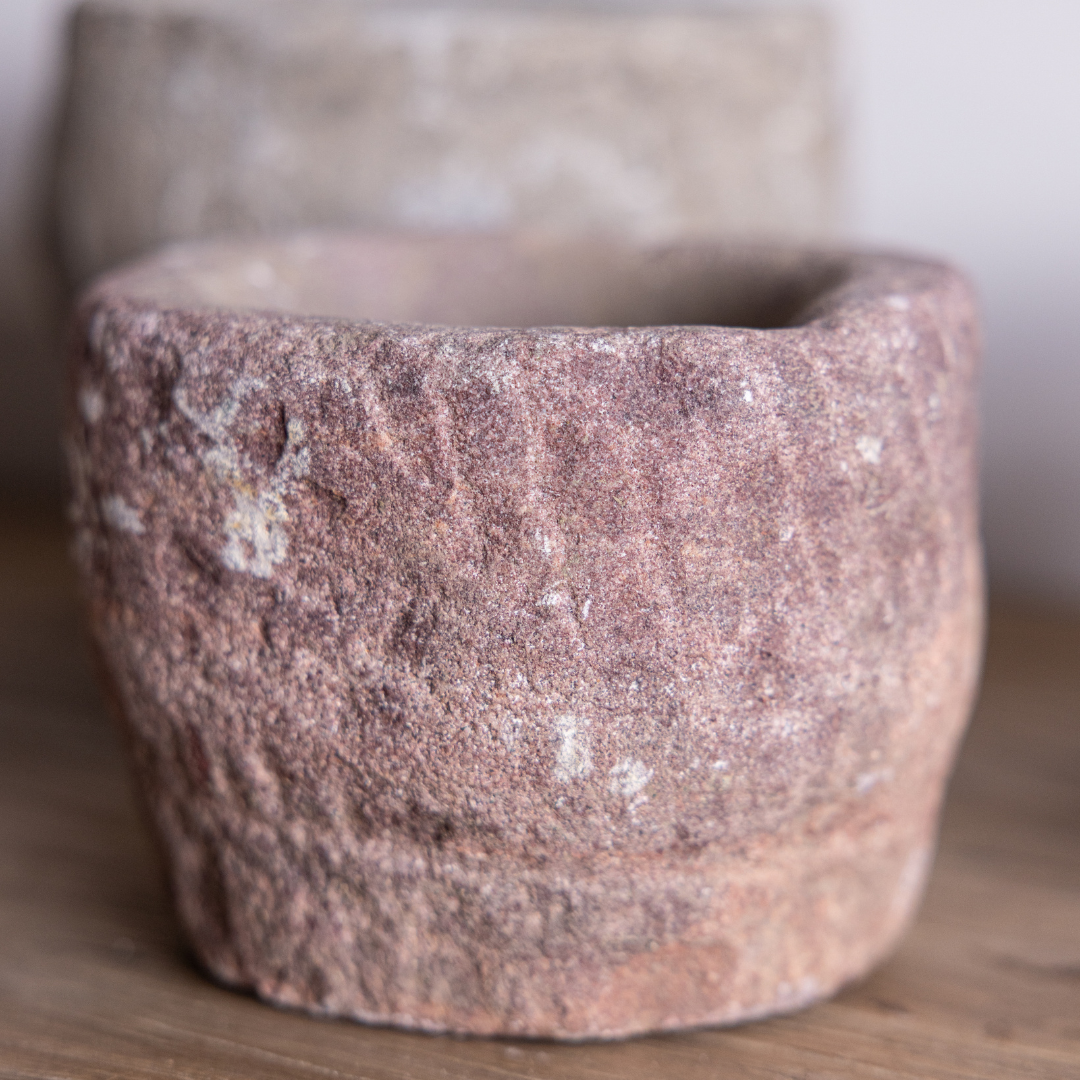 Stone Mortar Vintage Bowl Large By Luxe B Co.