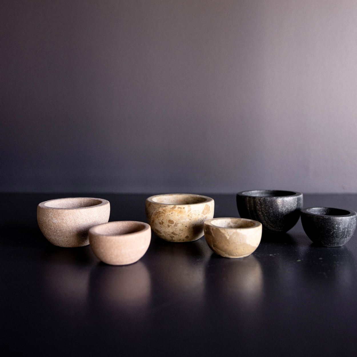 Stone Turned Chocolate Marble Dishes | By Luxe B Co. 