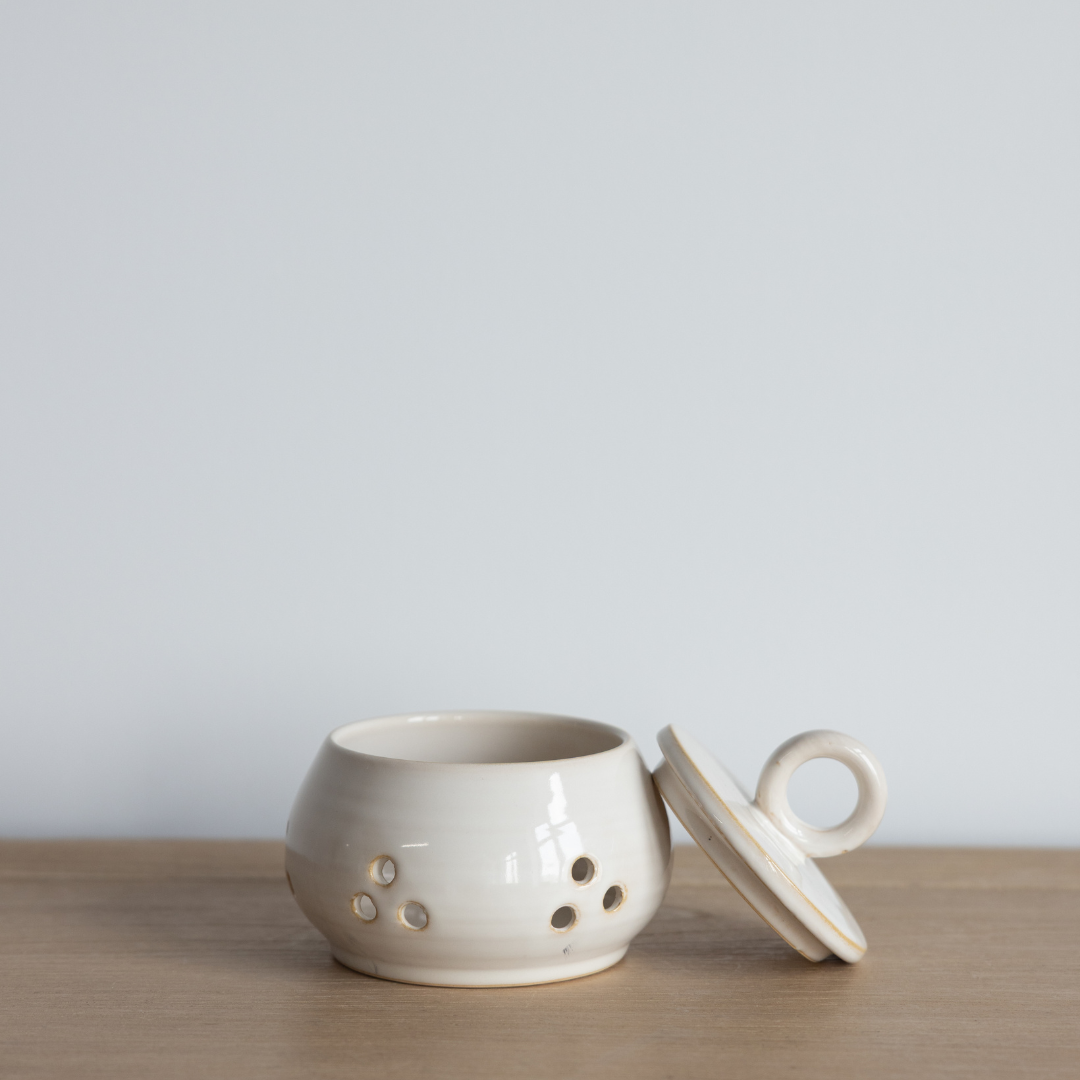 Stoneware Garlic/Onion Keeper | By Luxe B Co