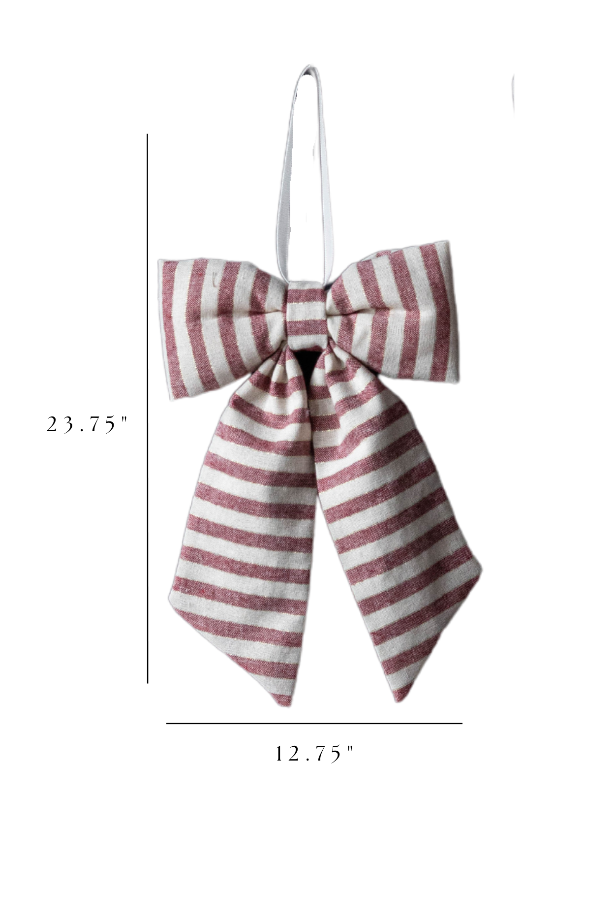 Striped Red Fabric Bows | By Luxe B Co.