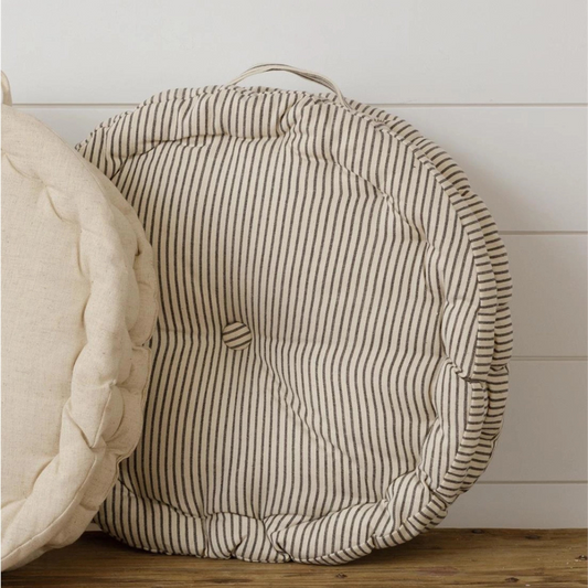 Striped Round Cushion | By Luxe B Co.
