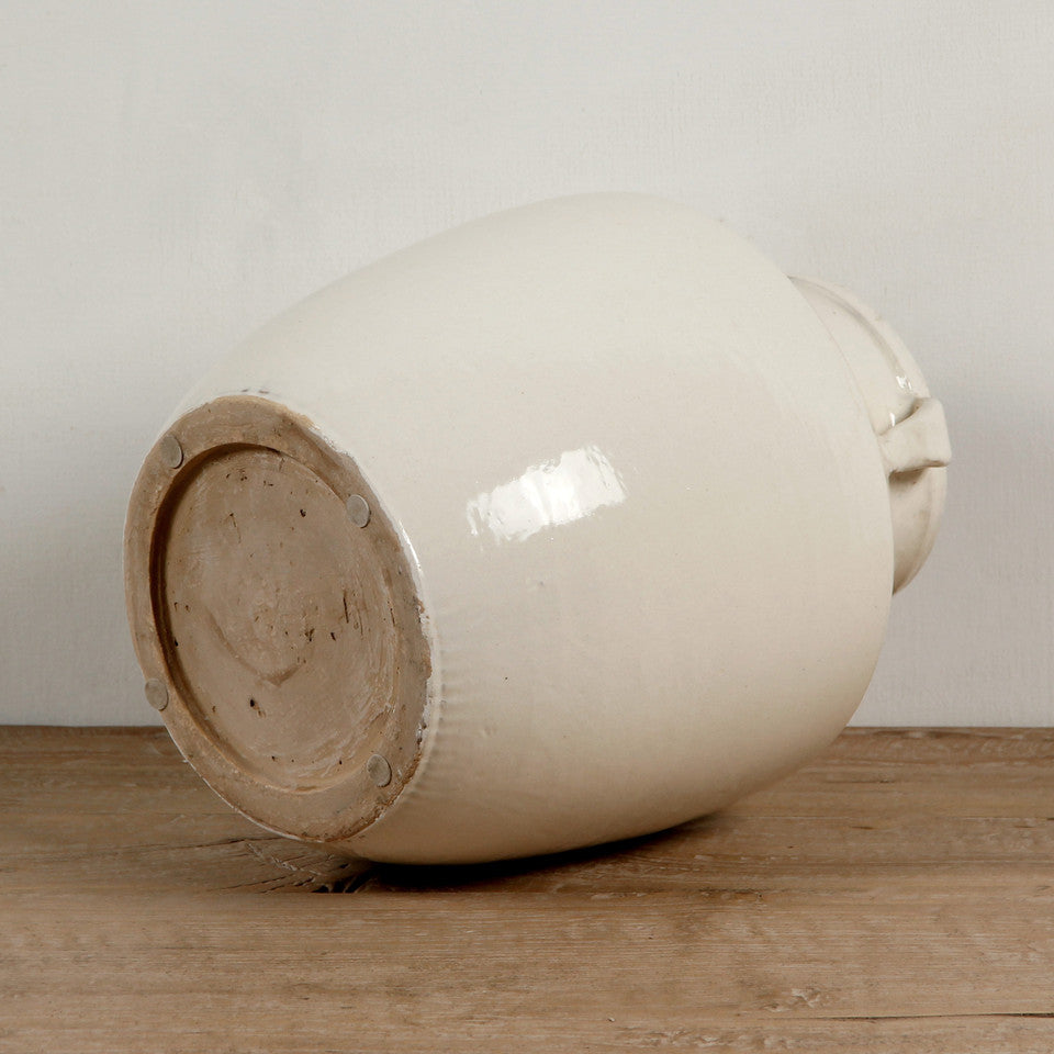 Tall Two Handle White Vase | By Luxe B Co.