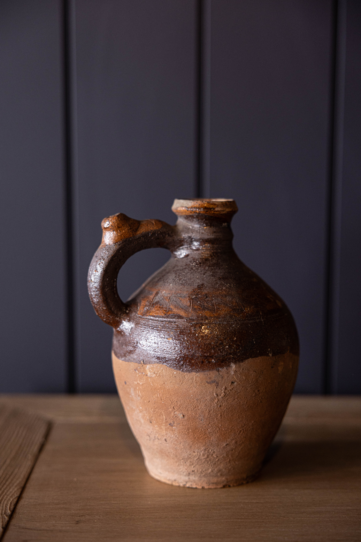 Terracotta Brown Glazed Inspired Found Vase | By Luxe B Co.