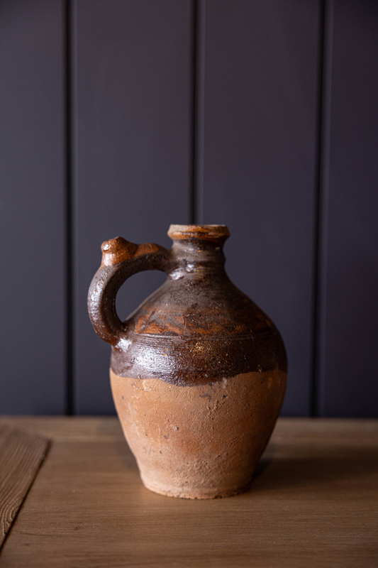 Terracotta Brown Glazed Inspired Found Vase | By Luxe B Co.