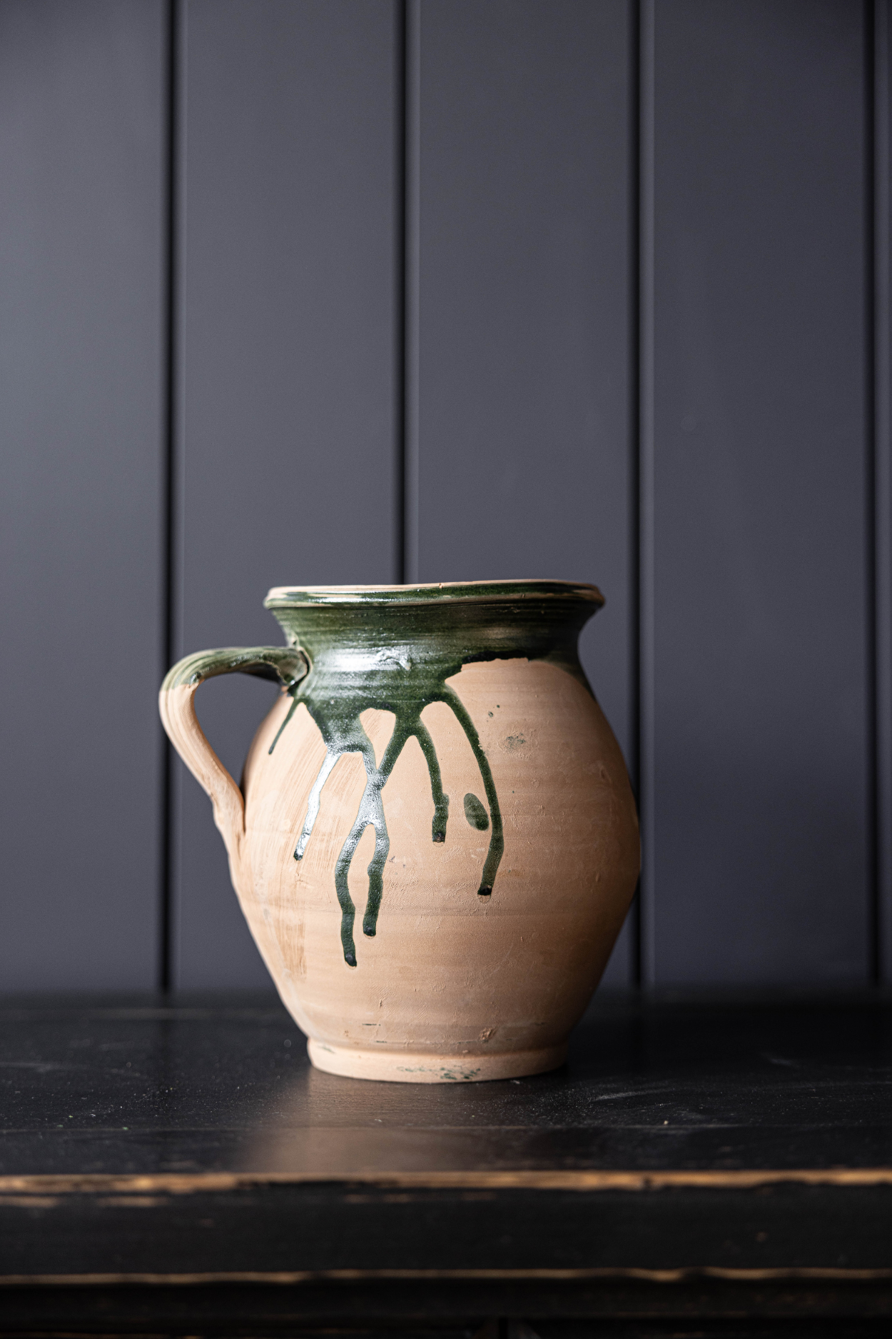 Terracotta Green Drip Vase | One Of A Kind | By Luxe B Co.