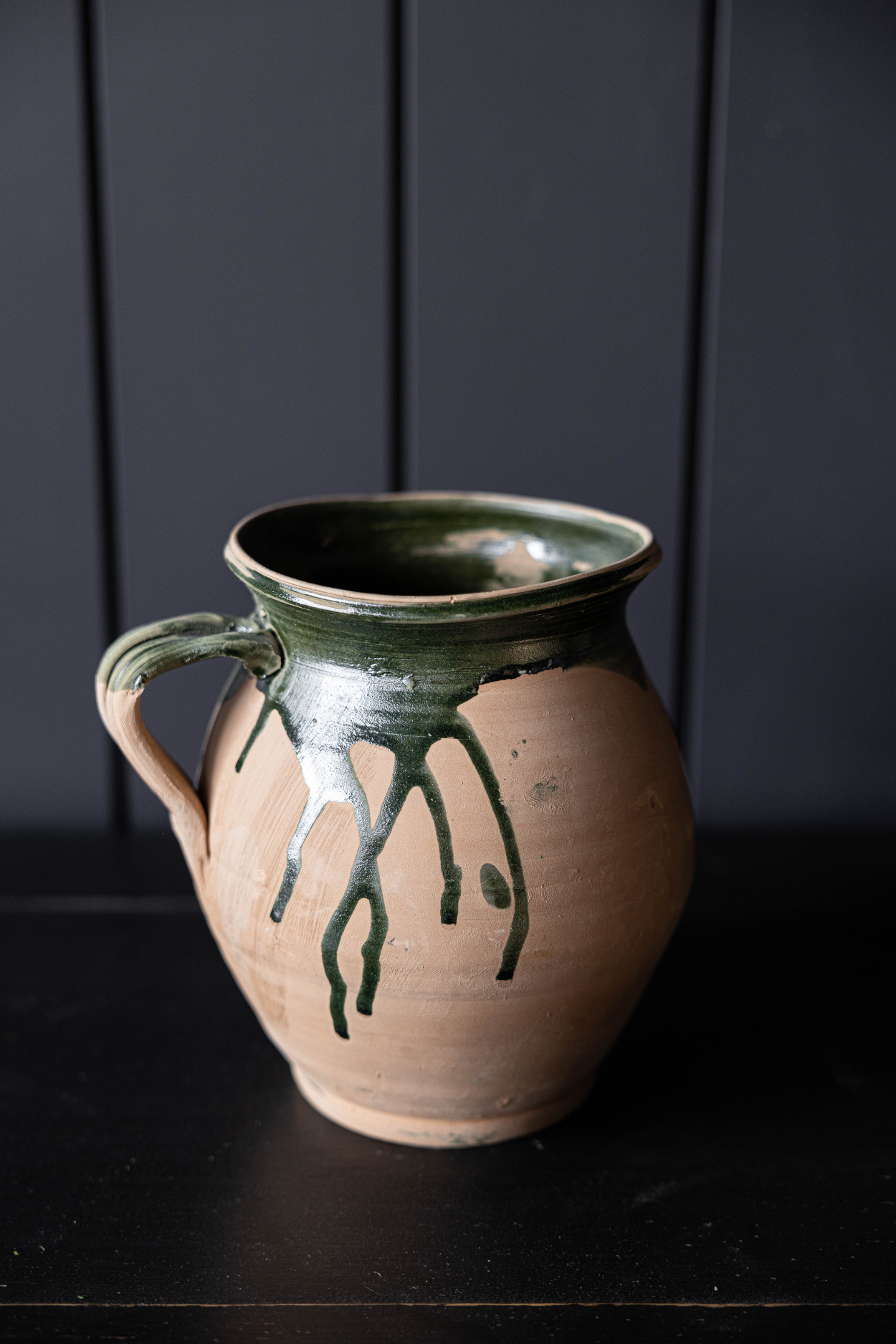 Terracotta Green Drip Vase | One Of A Kind | By Luxe B Co.