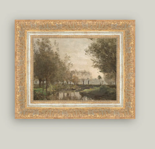 The Creek Framed Antique Inspired Art | By Luxe B Co. 