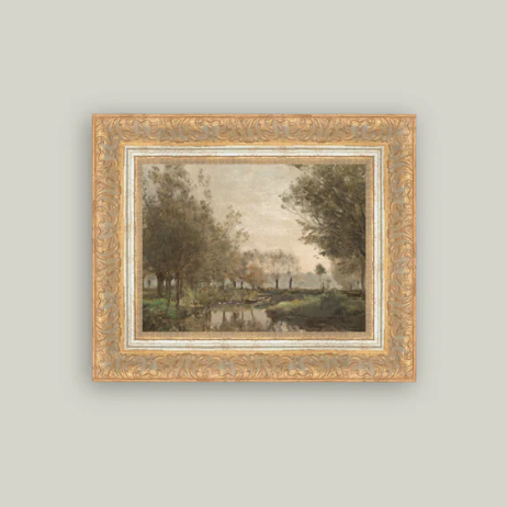 The Creek Framed Antique Inspired Art | By Luxe B Co. 