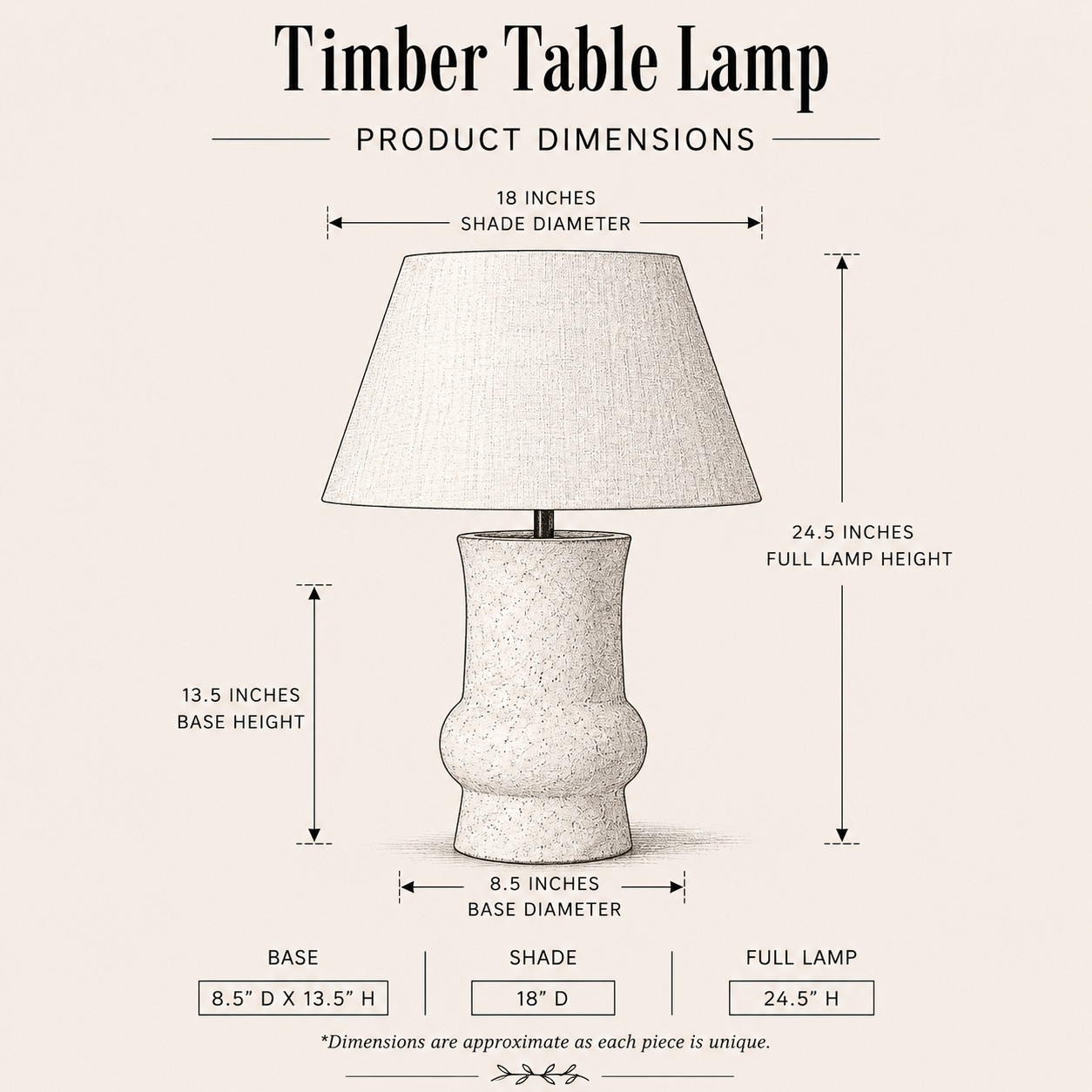 Timber Table Lamp By Luxe B Co. 