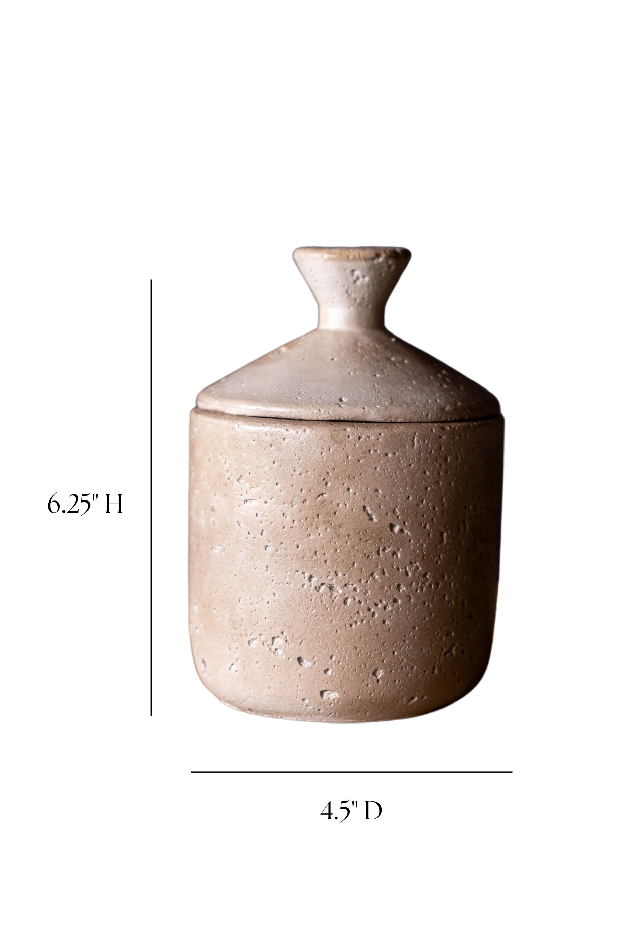 Travertine Lidded Jar | By Luxe B Co. 